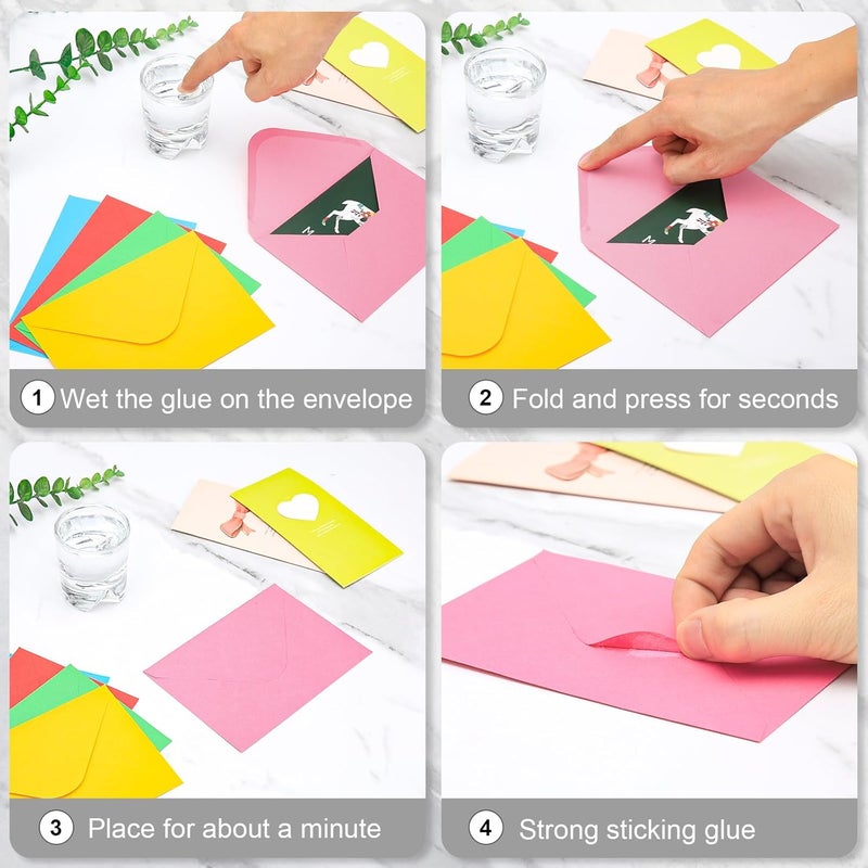 Keketer 100 Pack 4x6 Envelopes, Contour Flap A4 Color Envelopes for Engagement Invites, Weddings Invitation, announcements, Baby shower, Perfect for RSVP Card 120gsm, 4.5 x 6.4 Inches - 100% Recycled - Image 5